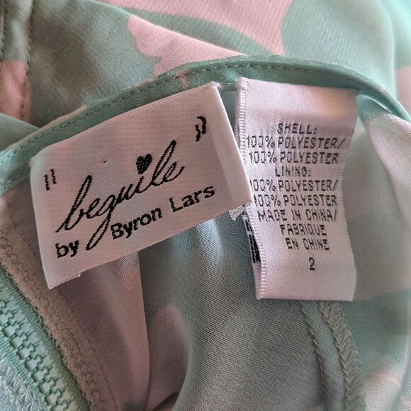 Anthropologie Beguile by Byron Lars Gingko Green Midi Dress Ruching Designer 2 - Picture 8 of 13